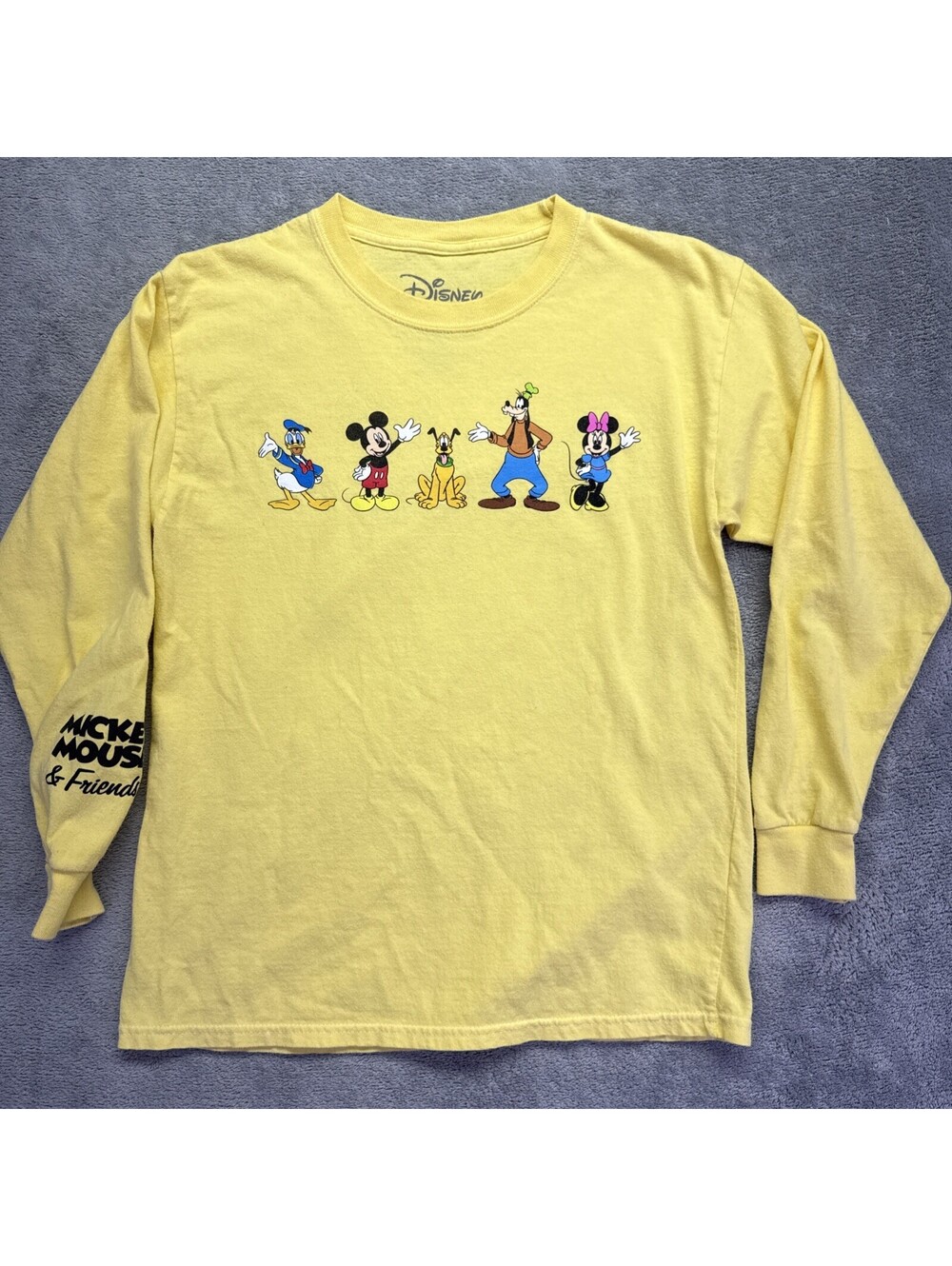 Disney Girls' Mickey Mouse And Friends Crop Top Long Sleeve T-Shirt 11/12